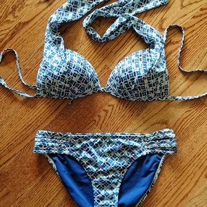 Athleta blue tile swimsuit bikini